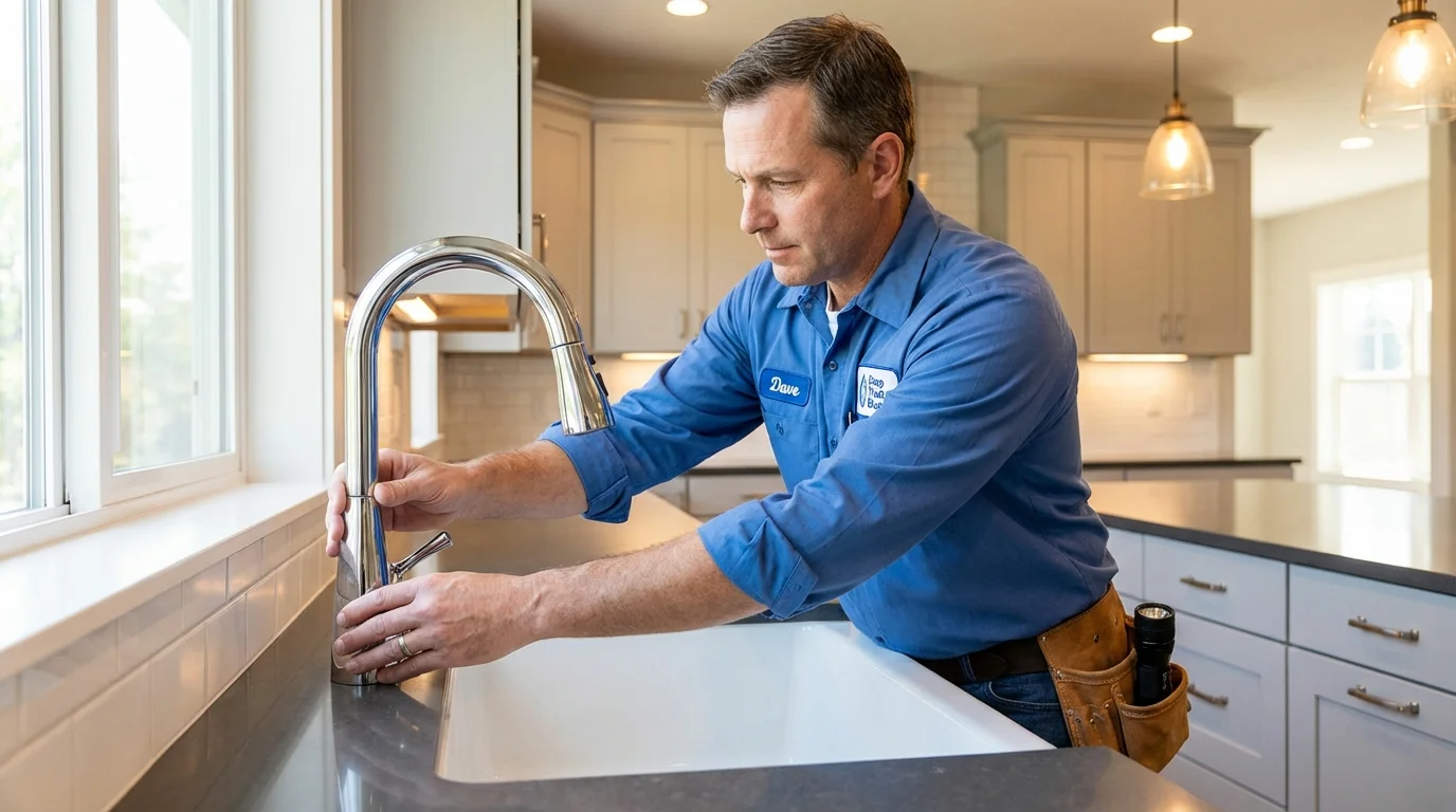 Kitchen faucet installation by Johns Plumbing LLC in Aumsville
